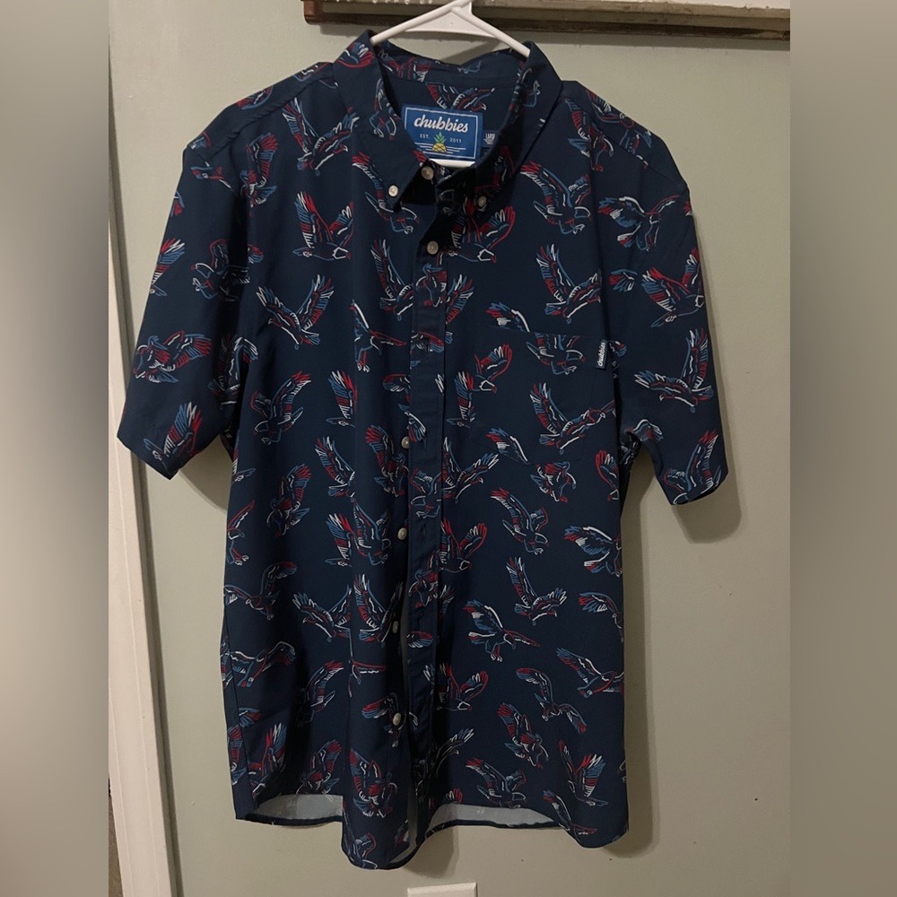 Chubbies Men's USA Free bird Pattern Shirt